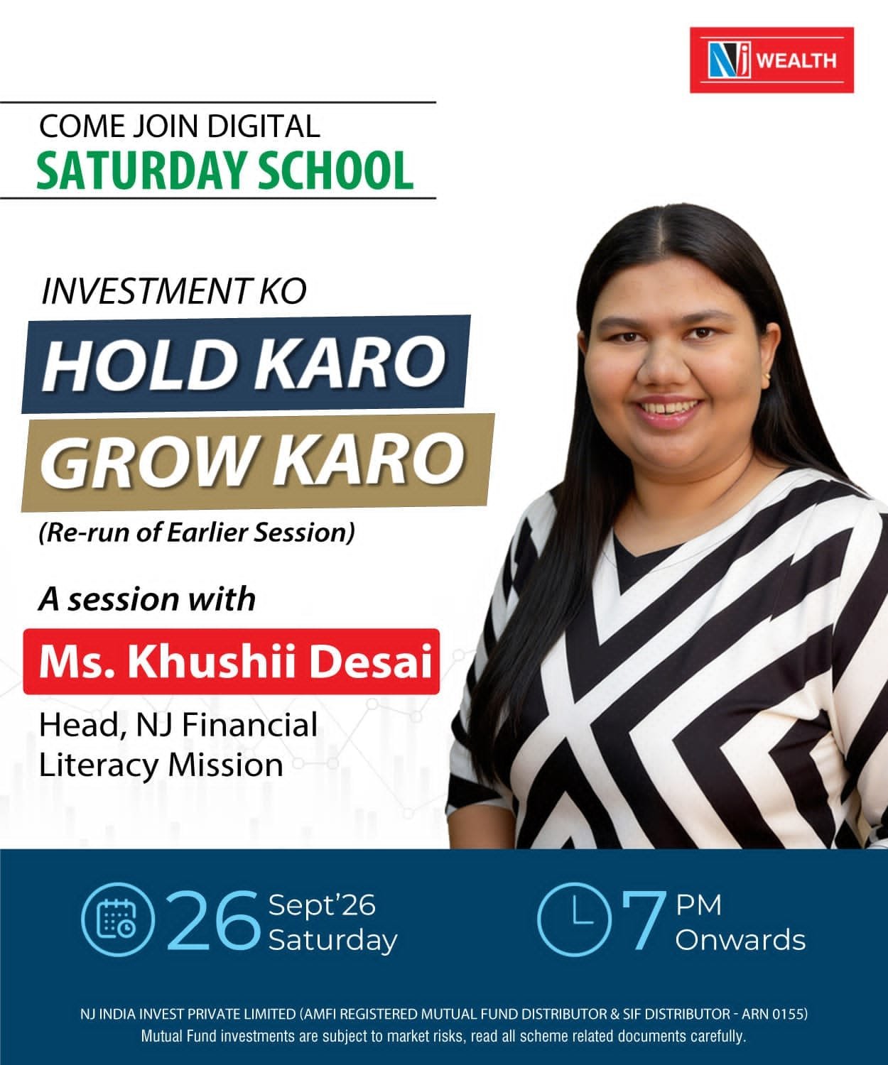  Ms. Khushii Desai, Head – NJ Financial Literacy Mission
